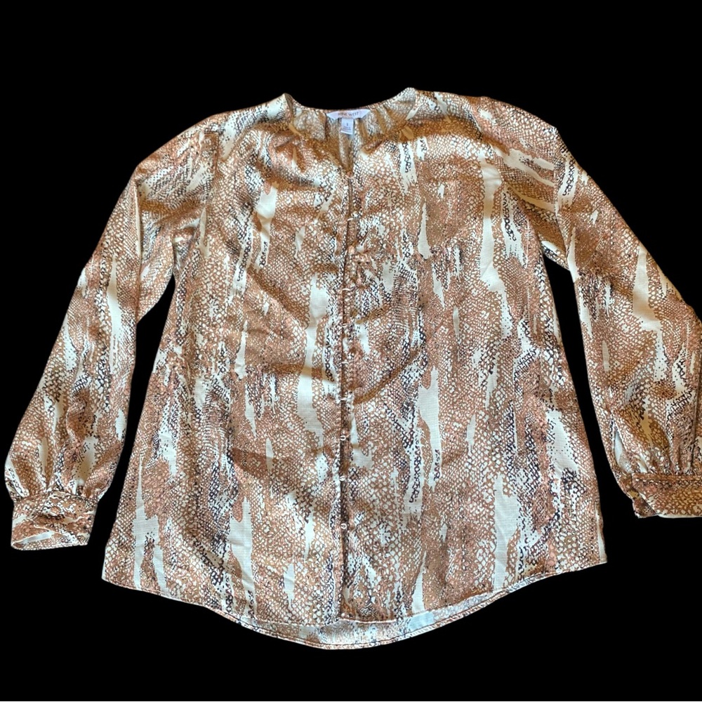 Nine West snake skin print blouse